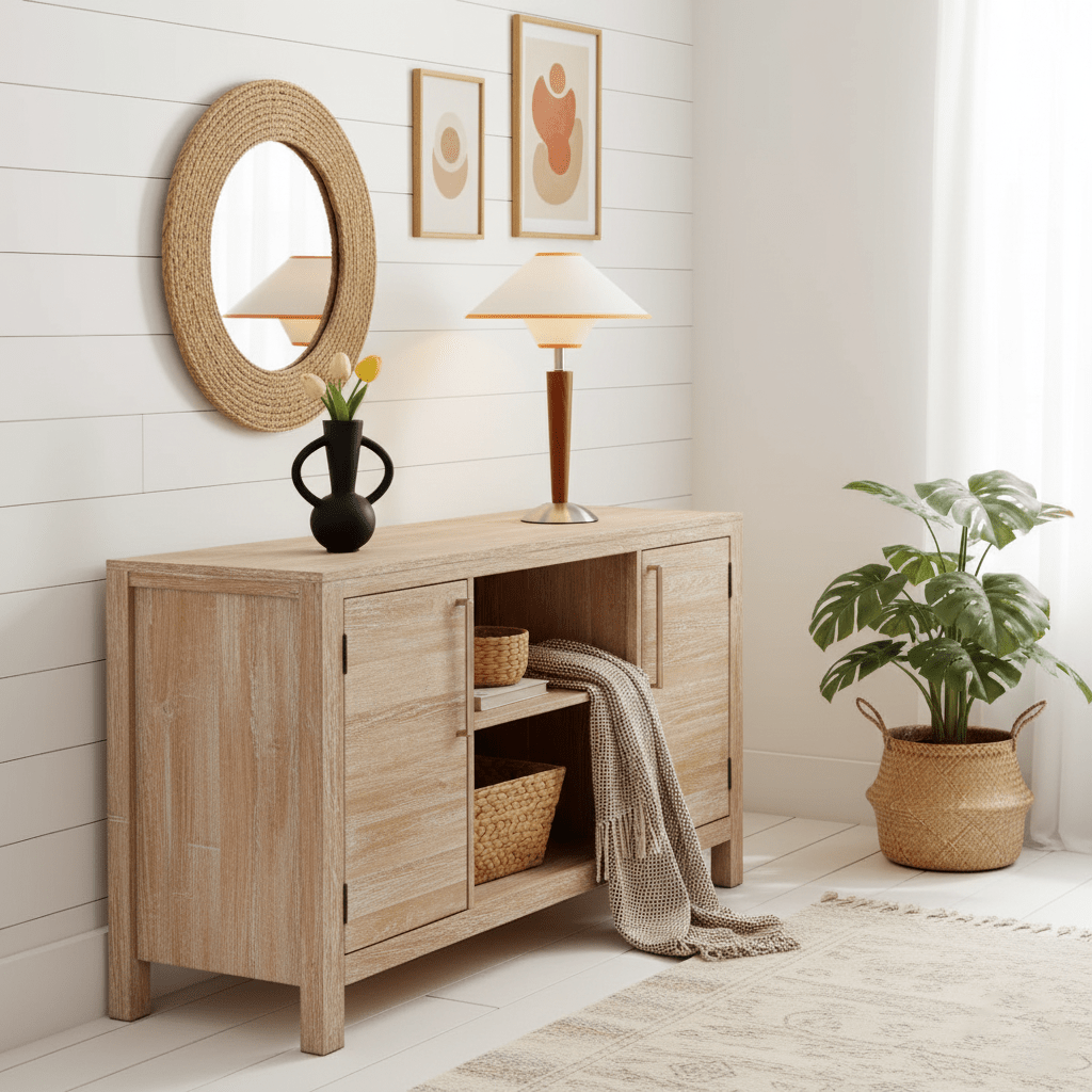 Table Lamp | Fabric Shade Table Light | Ridorn