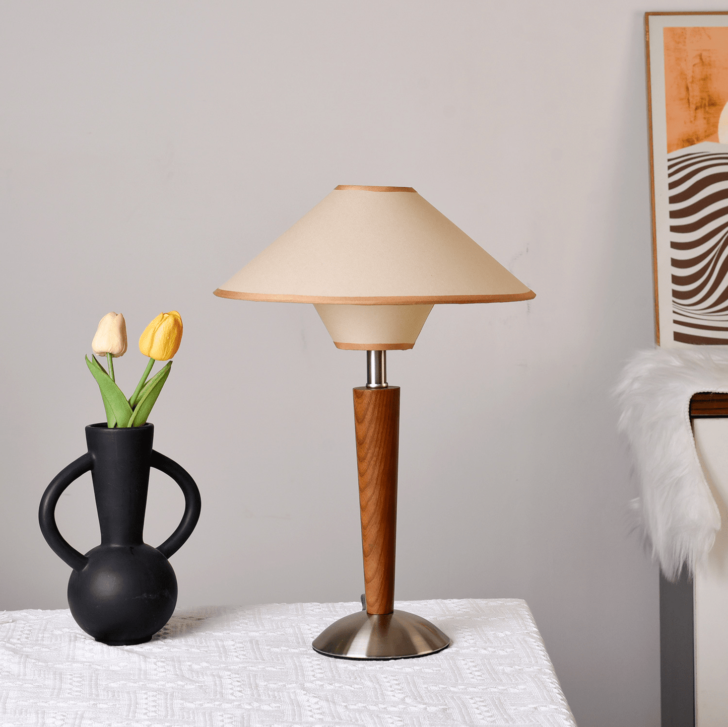 Table Lamp | Fabric Shade Table Light | Ridorn