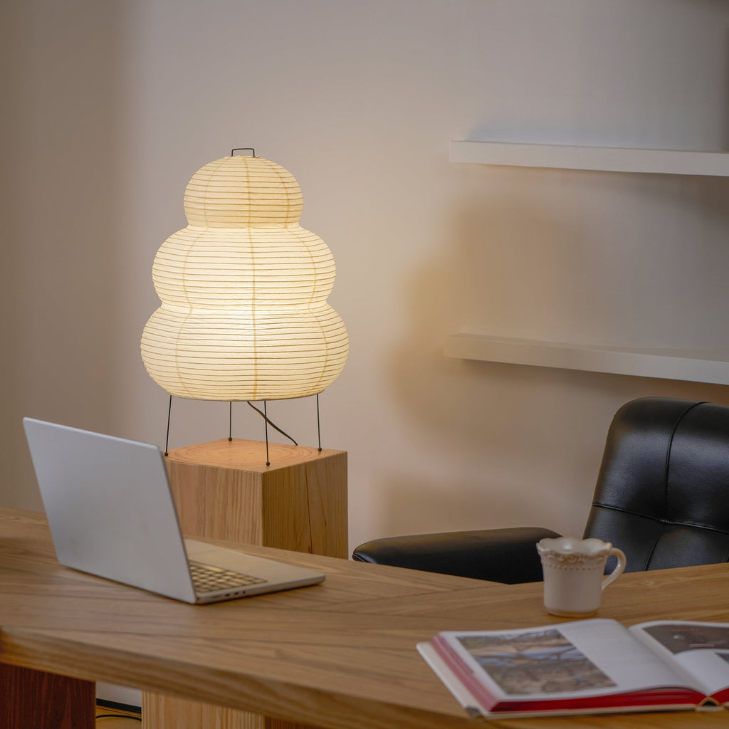 Table Lamp | Paper Shade Sculptural Table Light | Ridorn-Table lamp-Ridorn
