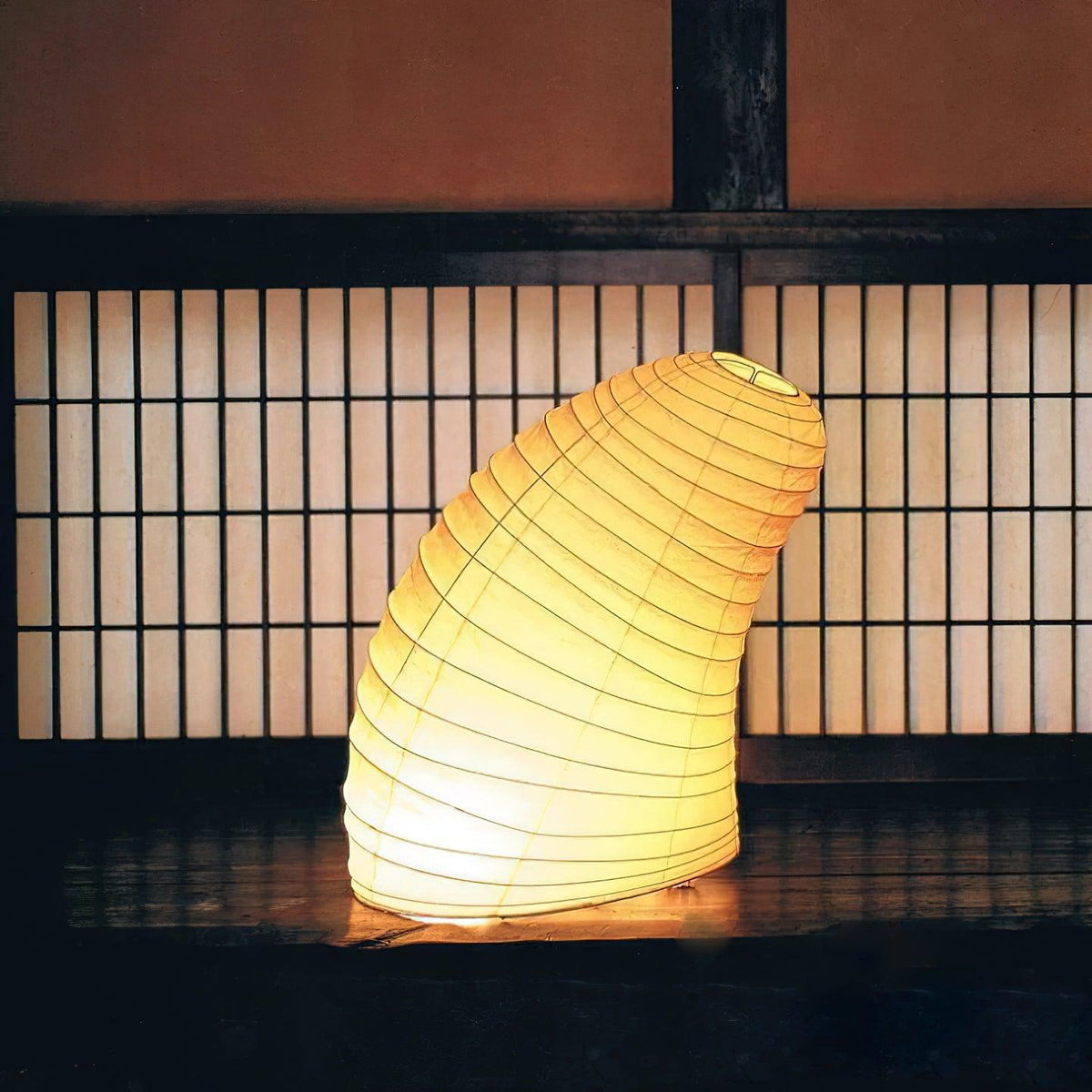 Table Lamp | Paper Shade Sculptural Table Light | Ridorn