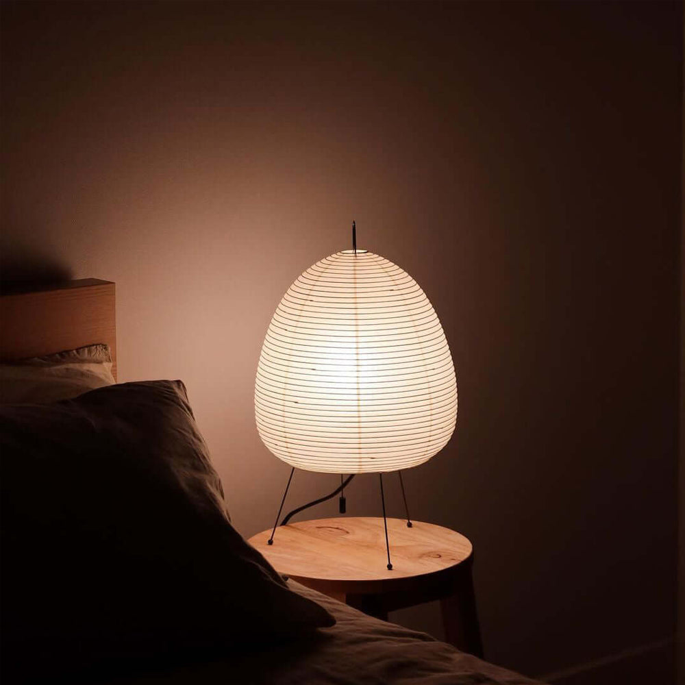 Table Lamp | Paper Shade Sculptural Table Light | Ridorn