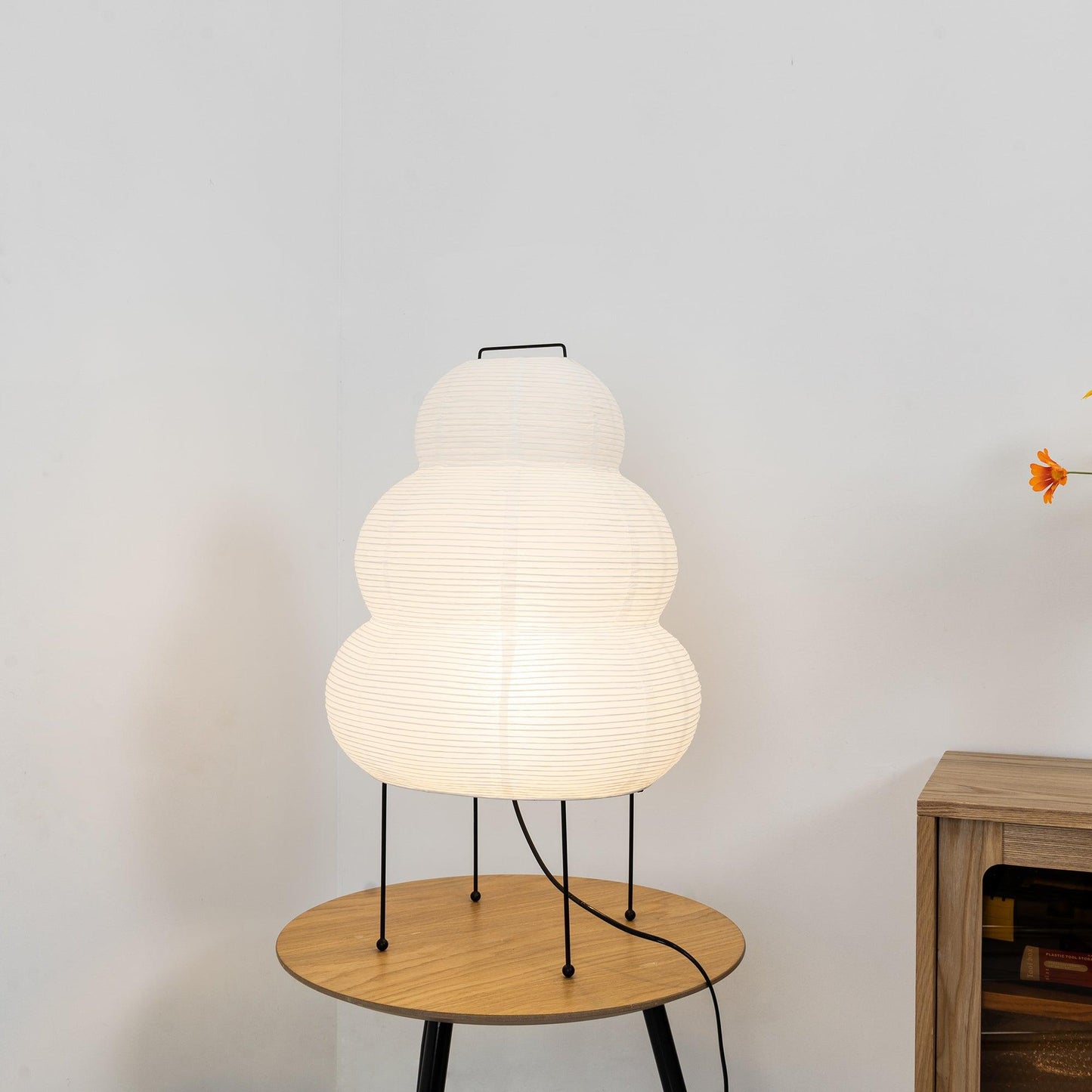 Table Lamp | Paper Shade Sculptural Table Light | Ridorn