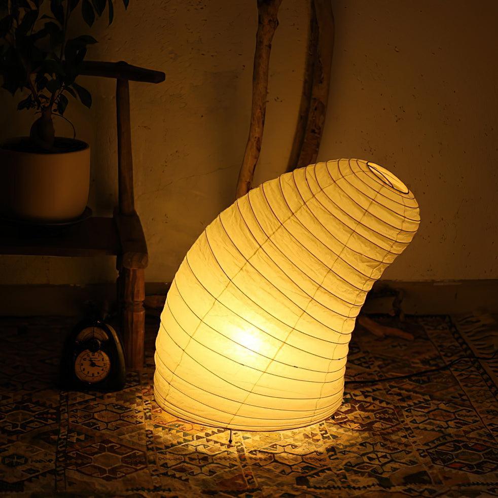 Table Lamp | Paper Shade Sculptural Table Light | Ridorn