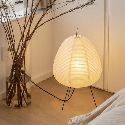 Table Lamp | Paper Shade Sculptural Table Light | Ridorn
