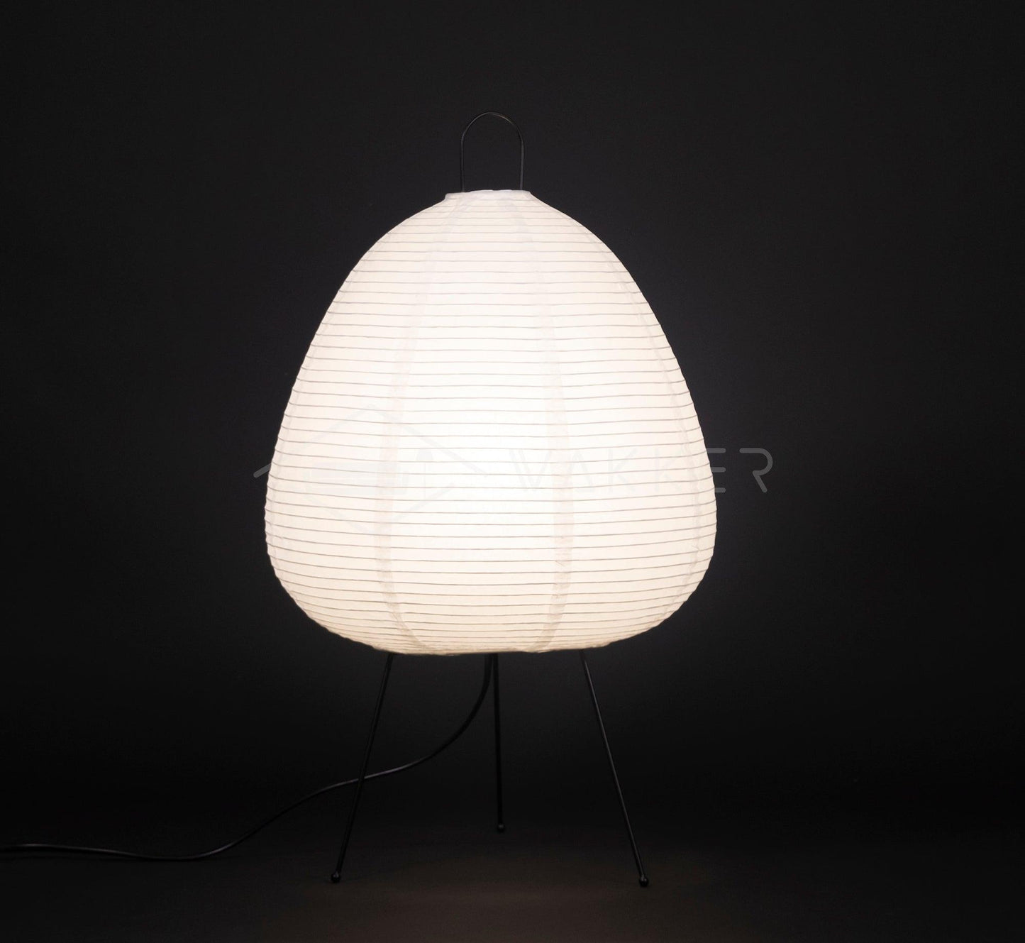 Table Lamp | Paper Shade Sculptural Table Light | Ridorn