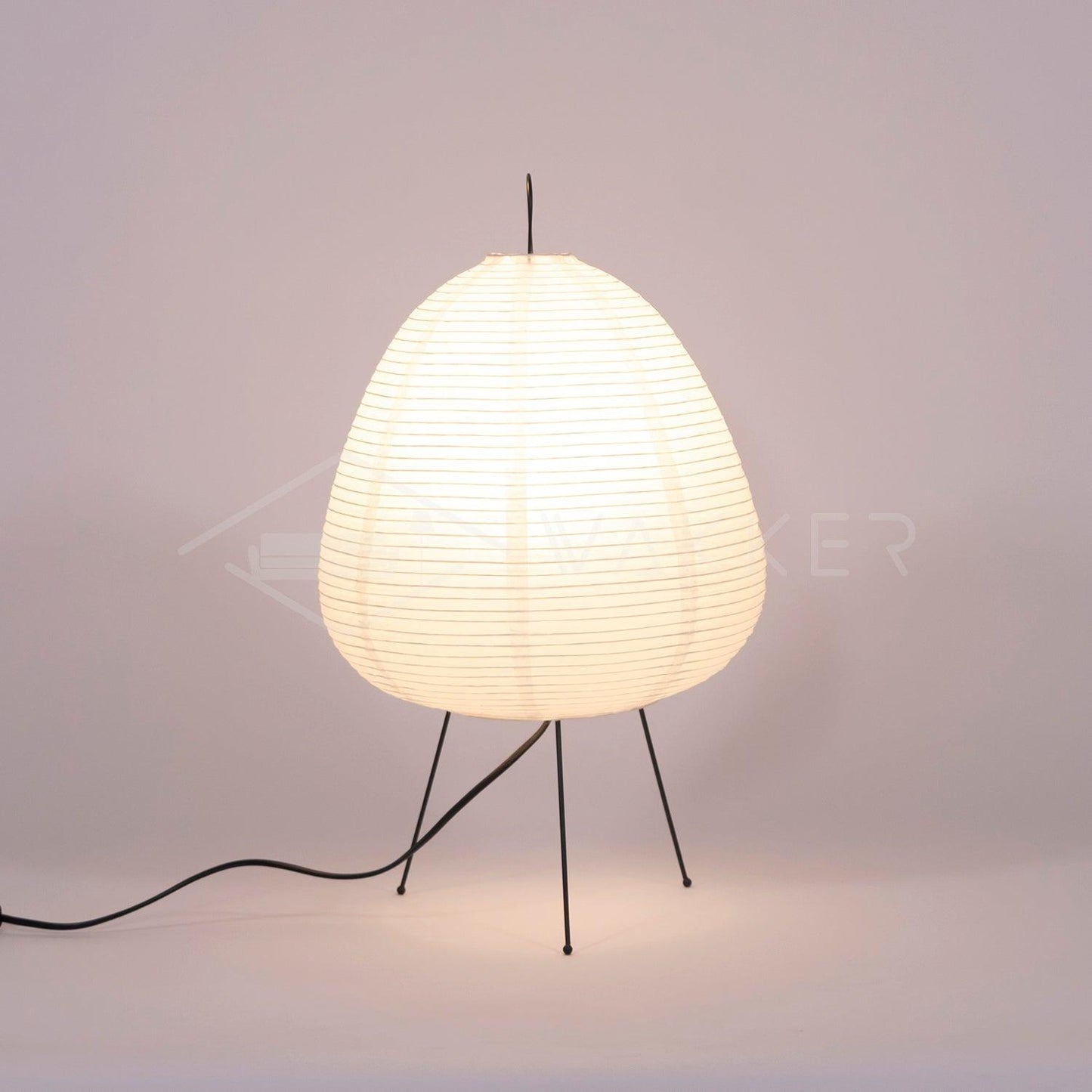 Table Lamp | Paper Shade Sculptural Table Light | Ridorn