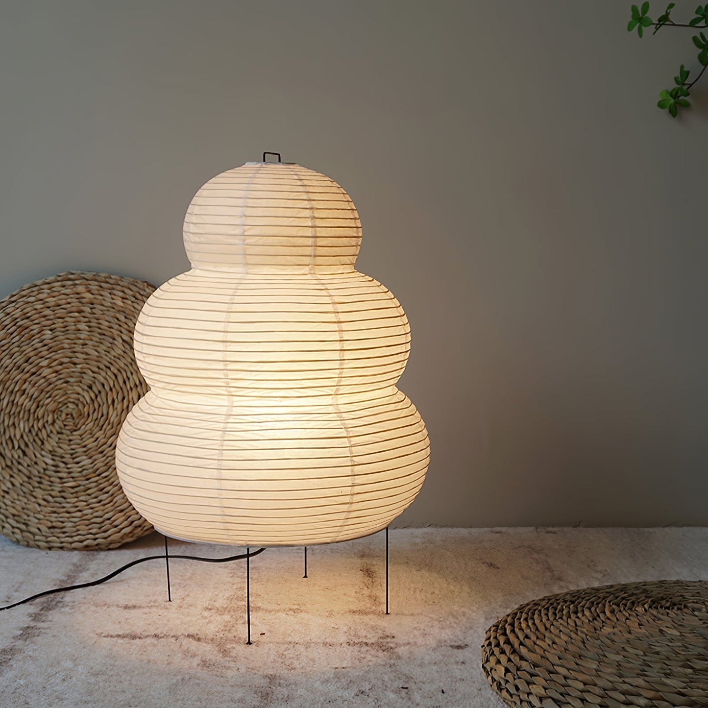 Table Lamp | Paper Shade Sculptural Table Light | Ridorn
