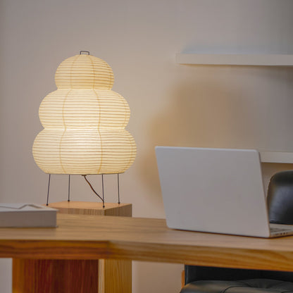 Table Lamp | Paper Shade Sculptural Table Light | Ridorn