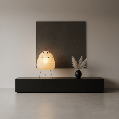 Table Lamp | Paper Shade Sculptural Table Light | Ridorn