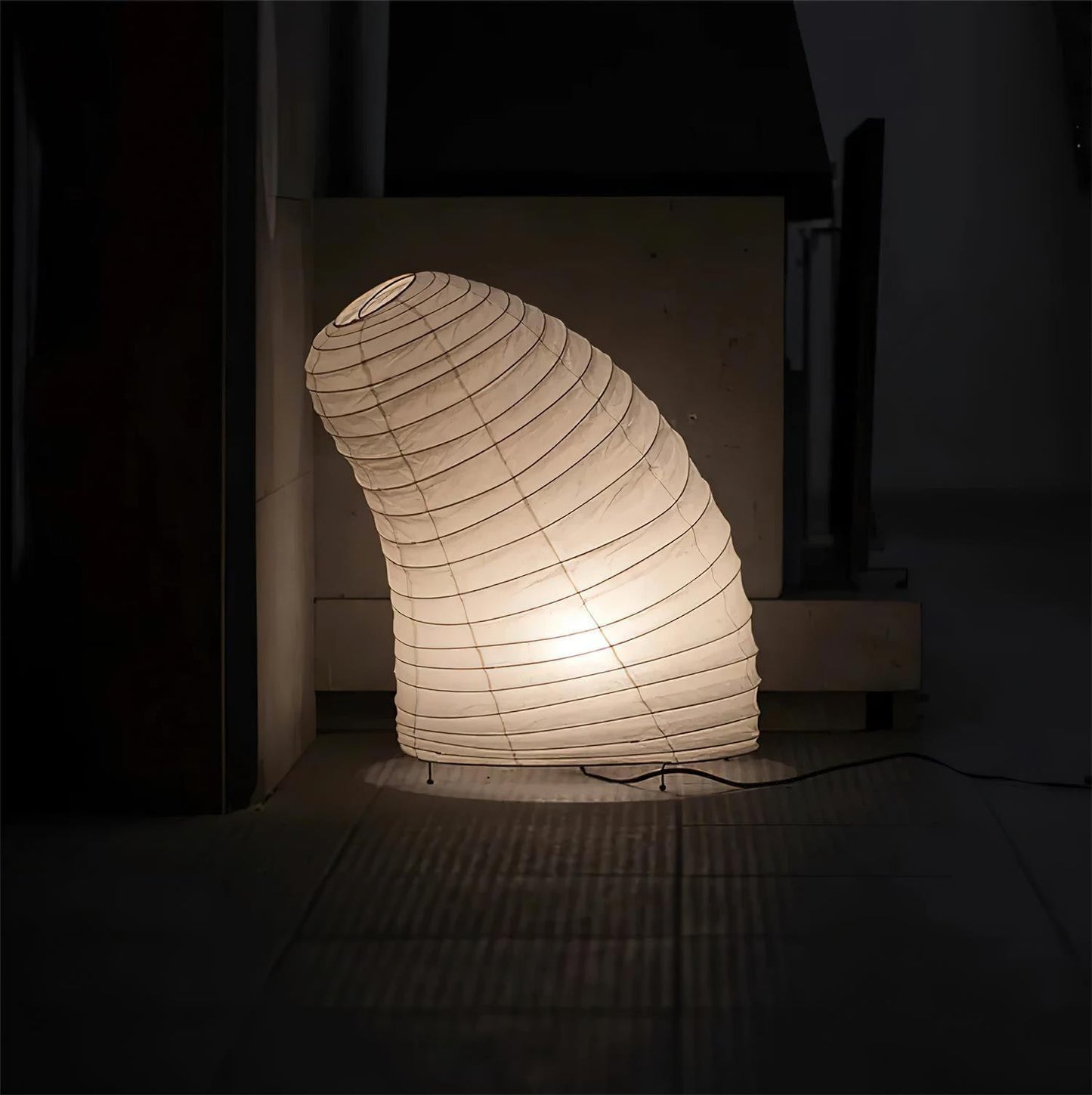 Table Lamp | Paper Shade Sculptural Table Light | Ridorn