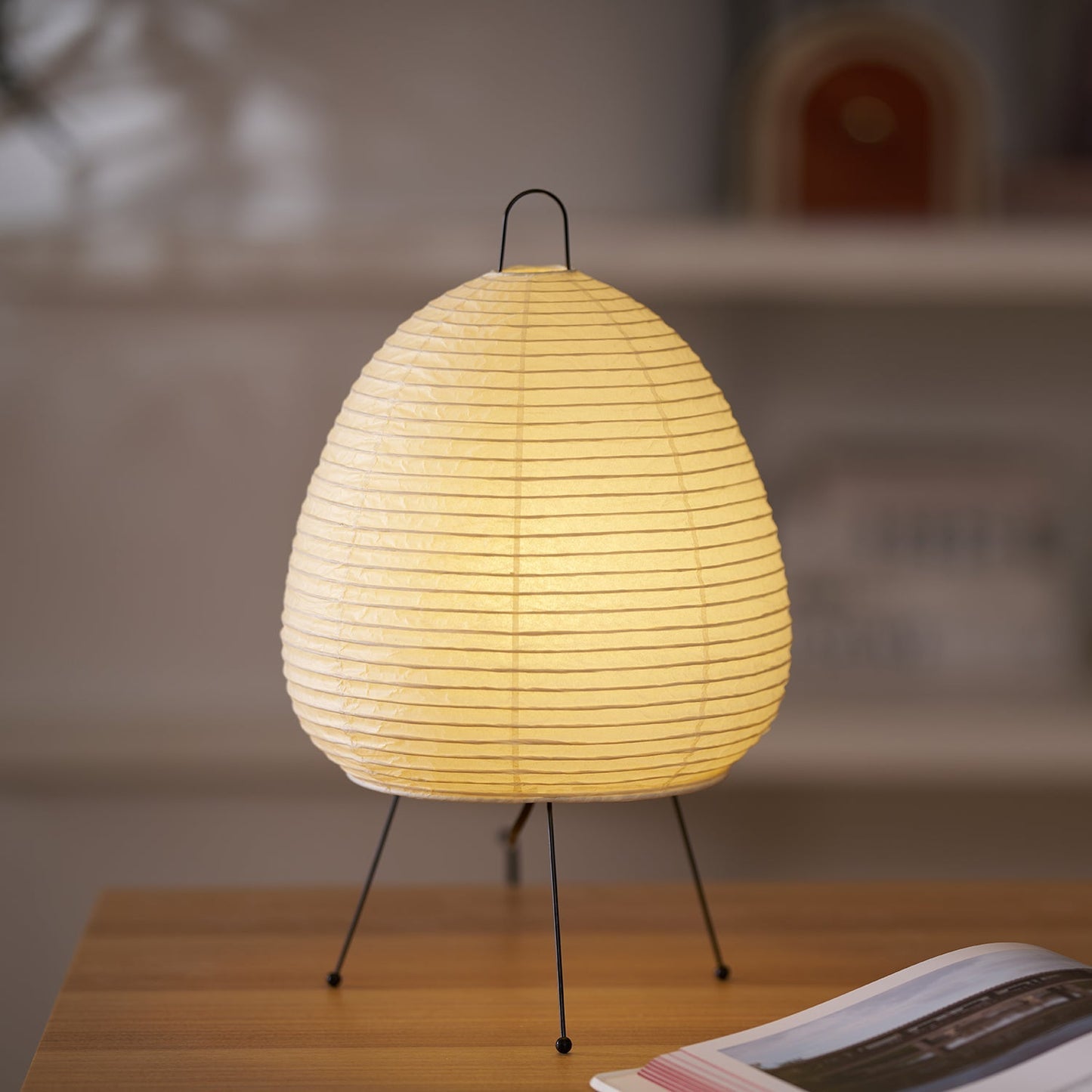 Table Lamp | Paper Shade Sculptural Table Light | Ridorn
