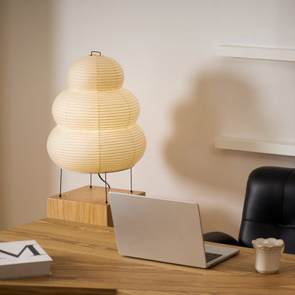 Table Lamp | Paper Shade Sculptural Table Light | Ridorn