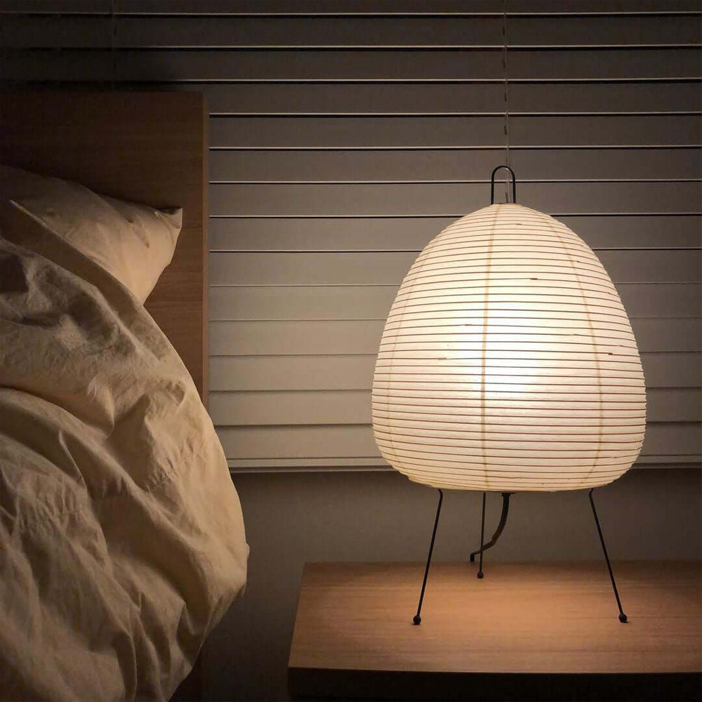Table Lamp | Paper Shade Sculptural Table Light | Ridorn
