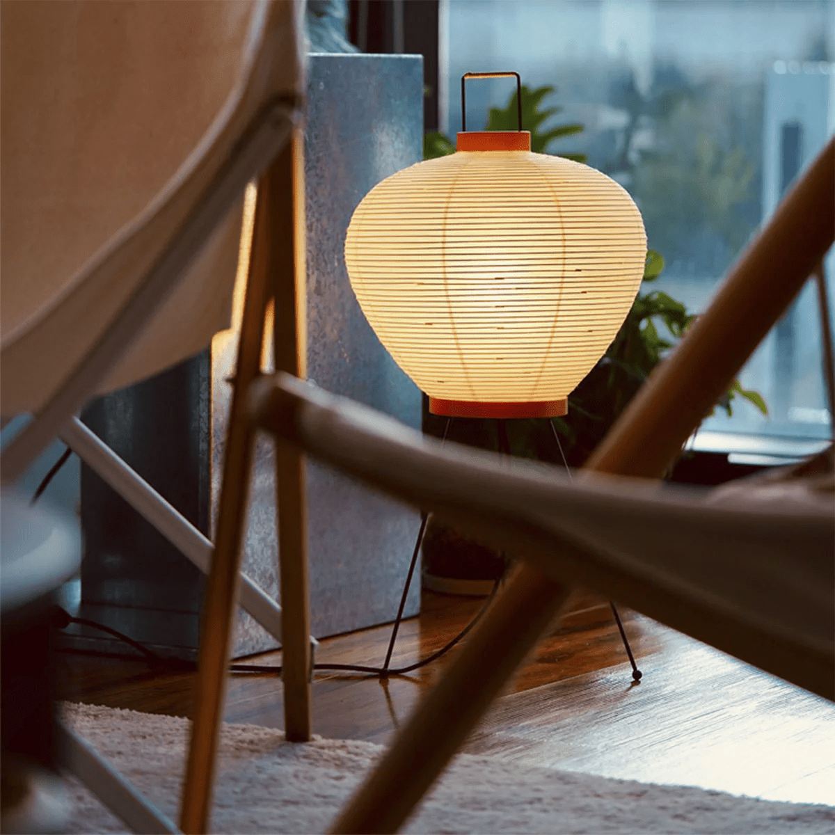 Table Lamp | Paper Shade Sculptural Table Light | Ridorn