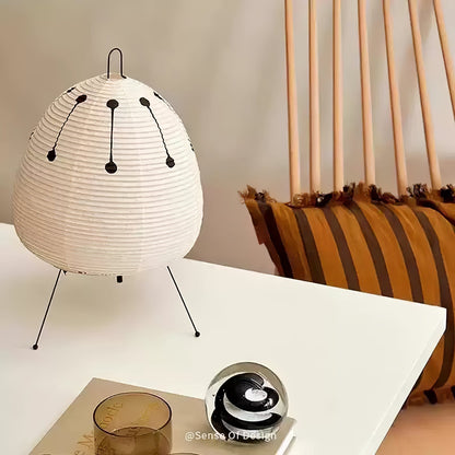 Table Lamp | Paper Shade Sculptural Table Light | Ridorn