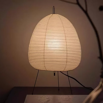 Table Lamp | Paper Shade Sculptural Table Light | Ridorn