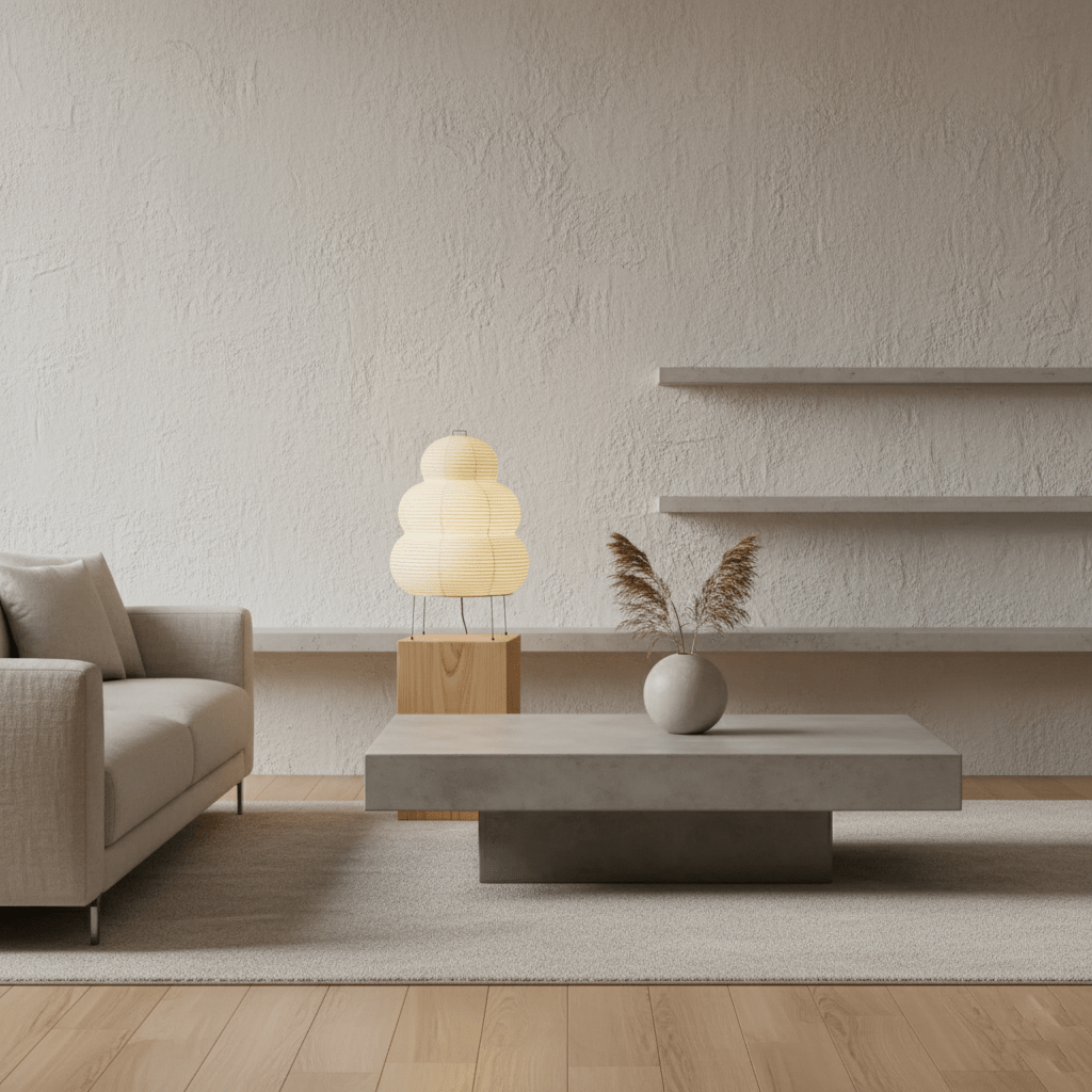 Table Lamp | Paper Shade Sculptural Table Light | Ridorn