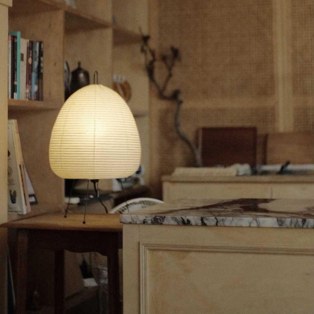 Table Lamp | Paper Shade Sculptural Table Light | Ridorn