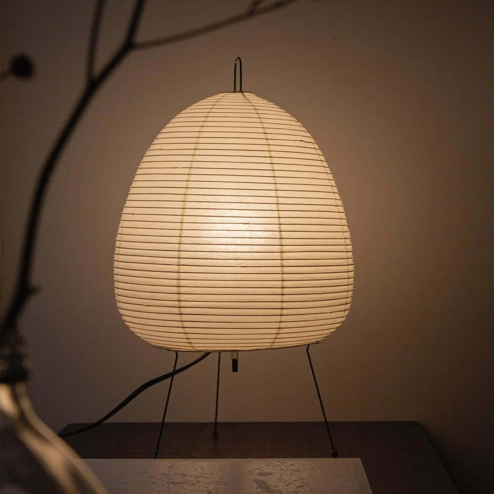 Table Lamp | Paper Shade Sculptural Table Light | Ridorn