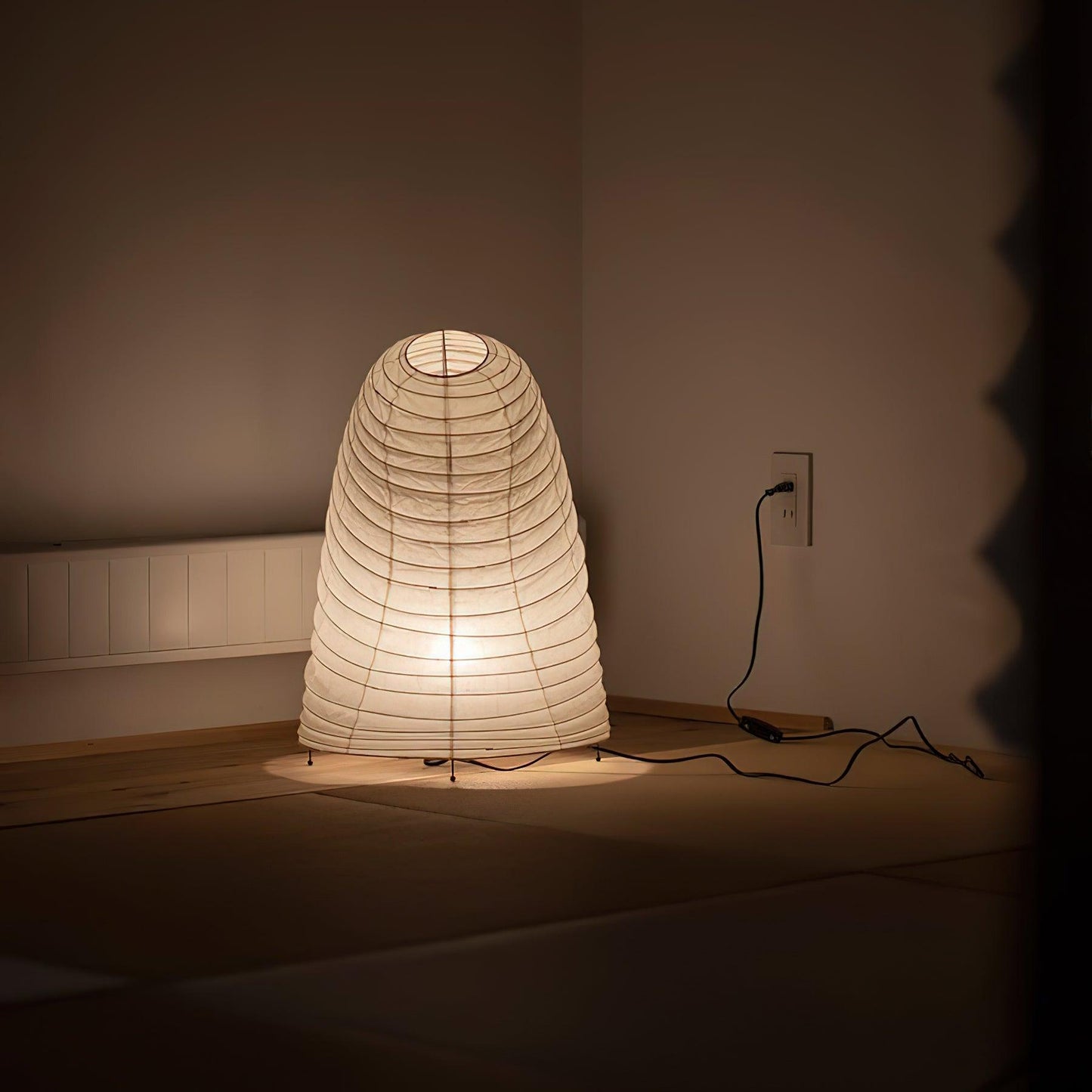 Table Lamp | Paper Shade Sculptural Table Light | Ridorn
