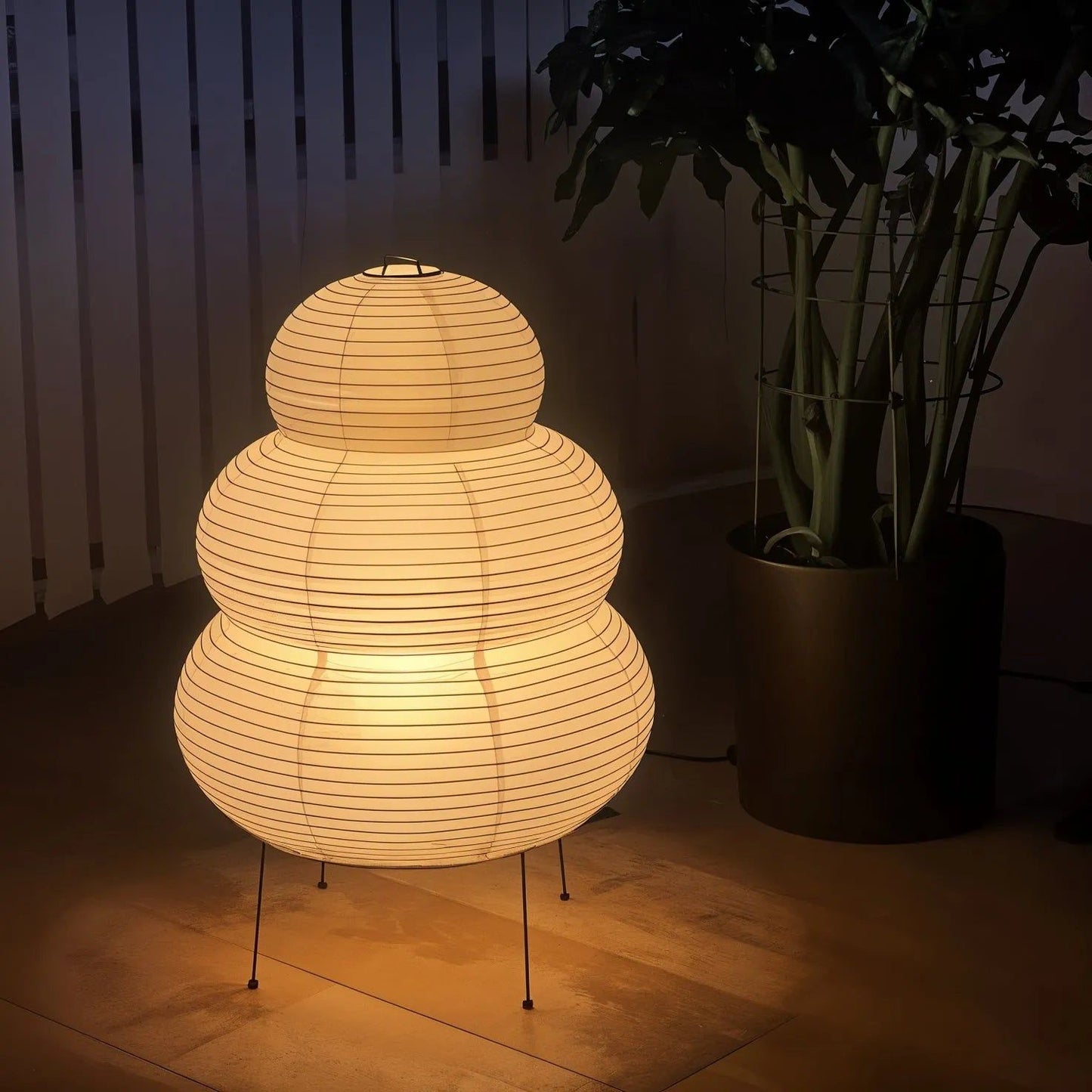 Table Lamp | Paper Shade Sculptural Table Light | Ridorn