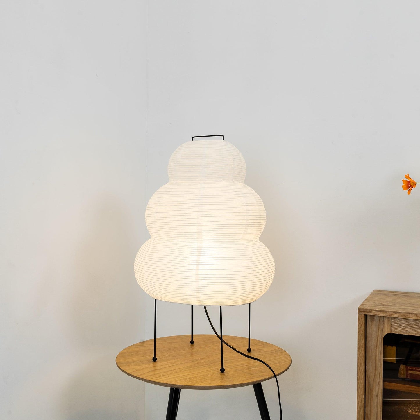 Table Lamp | Paper Shade Sculptural Table Light | Ridorn