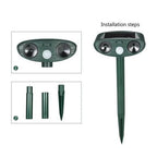 Ultrasonic Deer Repeller 4-Pack, Solar Powered Outdoor Animal Deterrent for Garden-Ridorn