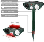 Ultrasonic Deer Repeller 4-Pack, Solar Powered Outdoor Animal Deterrent for Garden-Ridorn