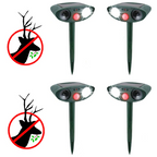 Ultrasonic Deer Repeller 4-Pack, Solar Powered Outdoor Animal Deterrent for Garden-Ridorn