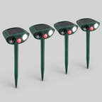 Ultrasonic Deer Repeller 4-Pack, Solar Powered Outdoor Animal Deterrent for Garden