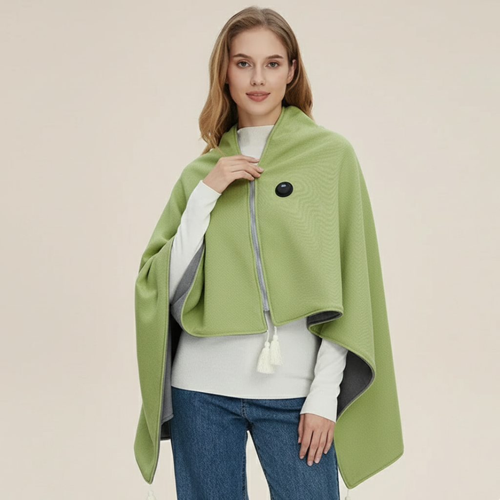 USB Electric Blanket with 3 Heat Settings & Shoulder Wrap | Ridorn