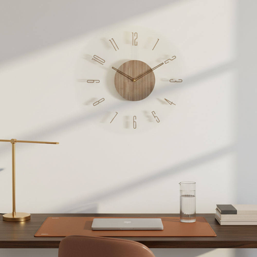 Vellaro Clock | Elegant Silent Quartz Wall Clock for | Ridorn