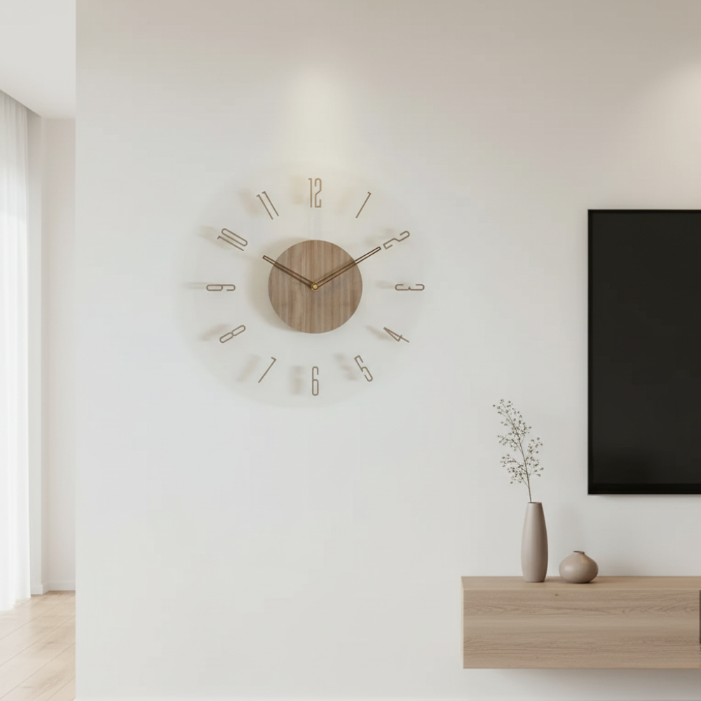 Vellaro Clock | Elegant Silent Quartz Wall Clock for | Ridorn