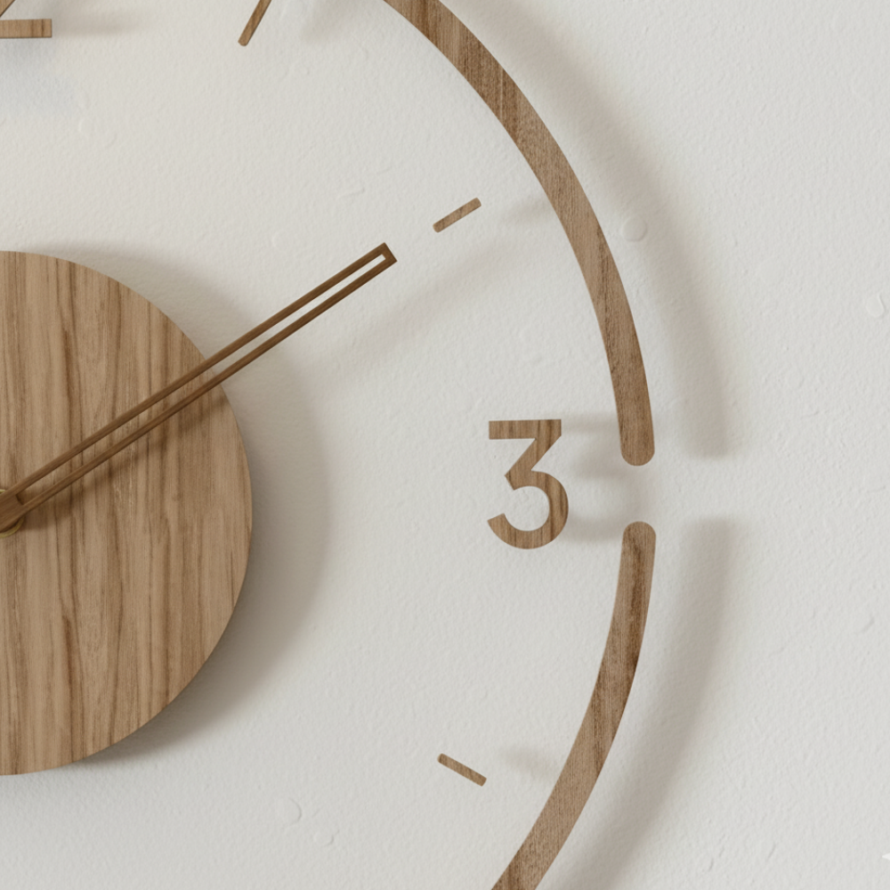 Vellaro Clock | Elegant Silent Quartz Wall Clock for | Ridorn