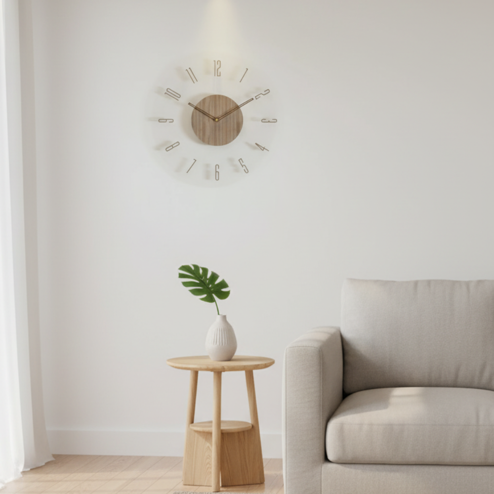 Vellaro Clock | Elegant Silent Quartz Wall Clock for | Ridorn
