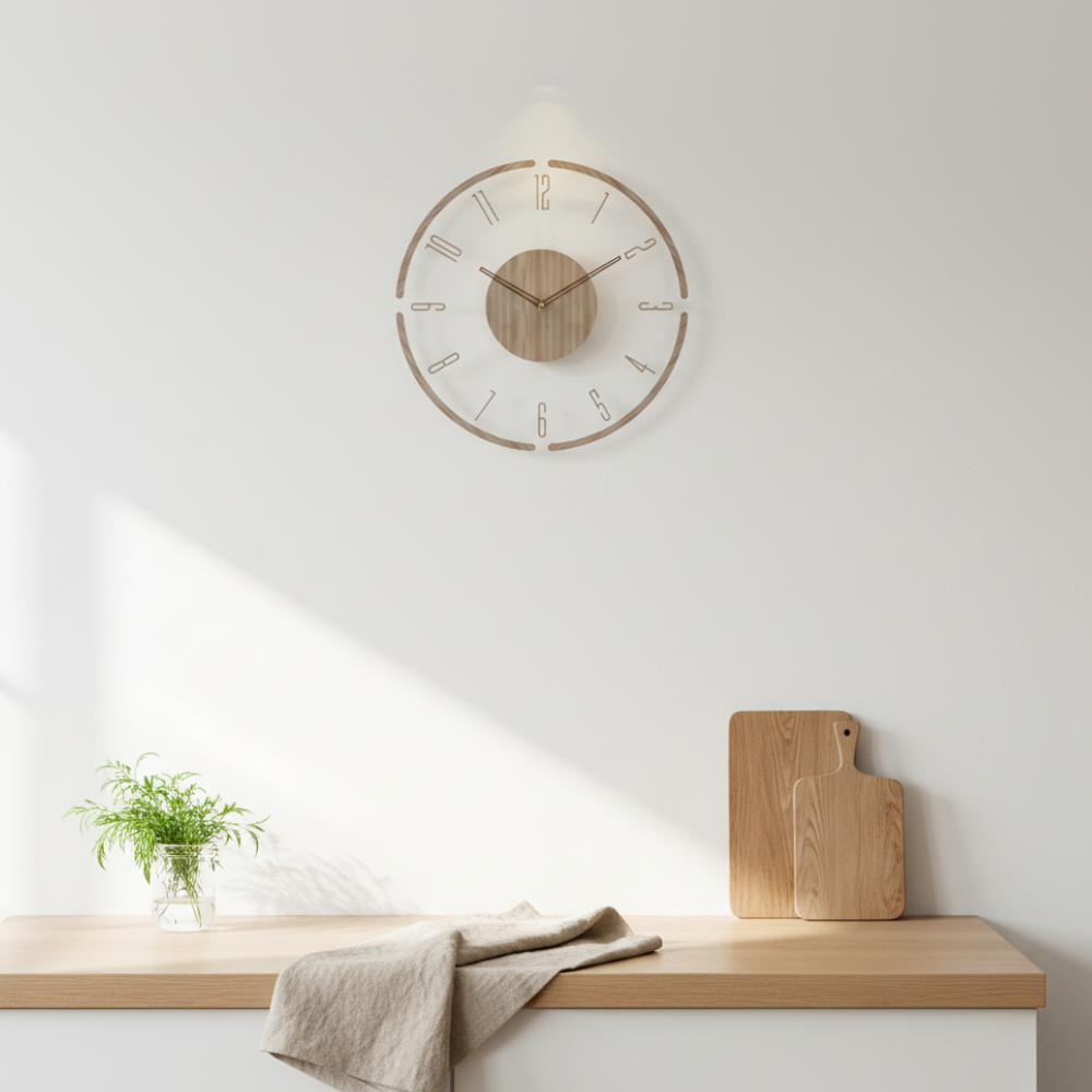 Vellaro Clock | Elegant Silent Quartz Wall Clock for | Ridorn
