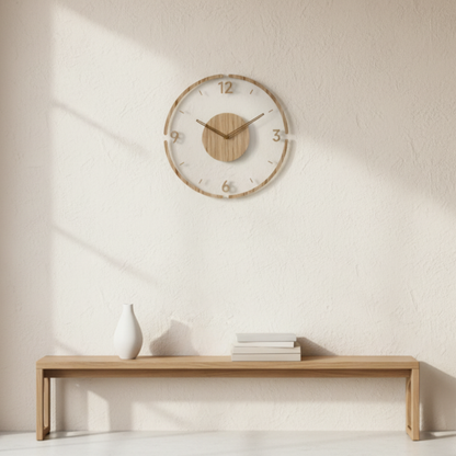 Vellaro Clock | Elegant Silent Quartz Wall Clock for | Ridorn