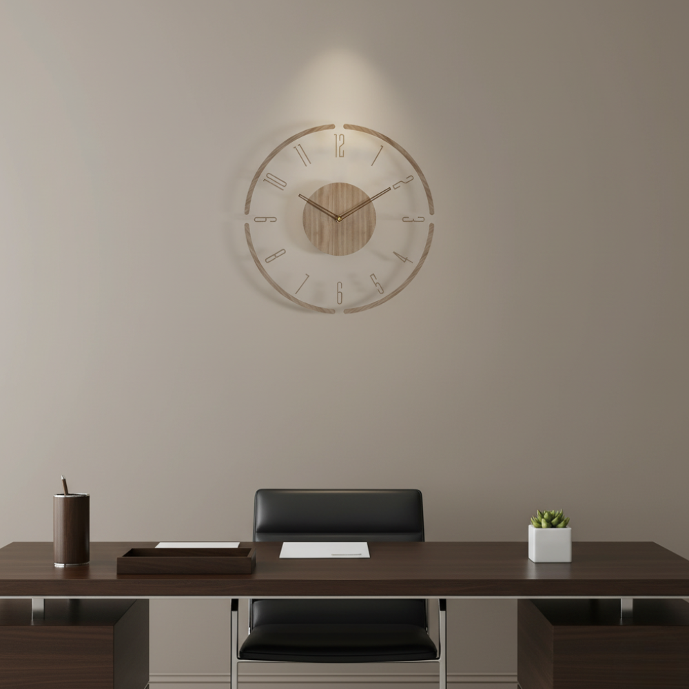 Vellaro Clock | Elegant Silent Quartz Wall Clock for | Ridorn