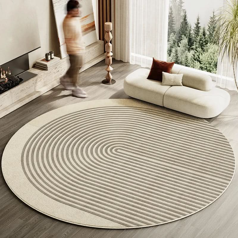 Velmora | Plush Round Japanese-Inspired Washable Area Rug | Ridorn