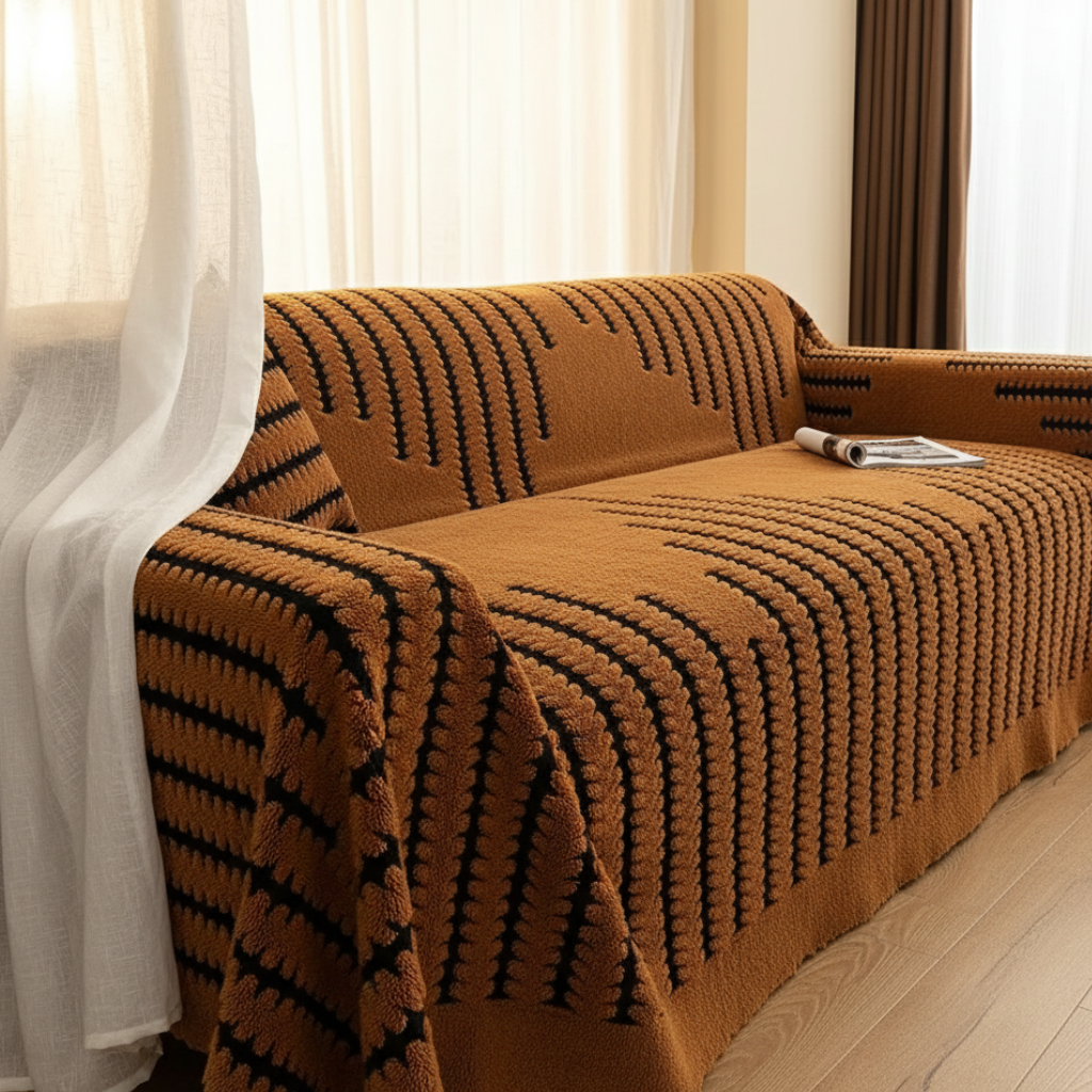 Vintage-Inspired Plush Tufted Couch Cover with Non-Slip | Ridorn