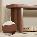 Vintage Solid Wood Shoe Bench with Walnut Storage for | Ridorn-Benches-Ridorn