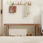Vintage Solid Wood Shoe Bench with Walnut Storage for | Ridorn-Benches-Ridorn