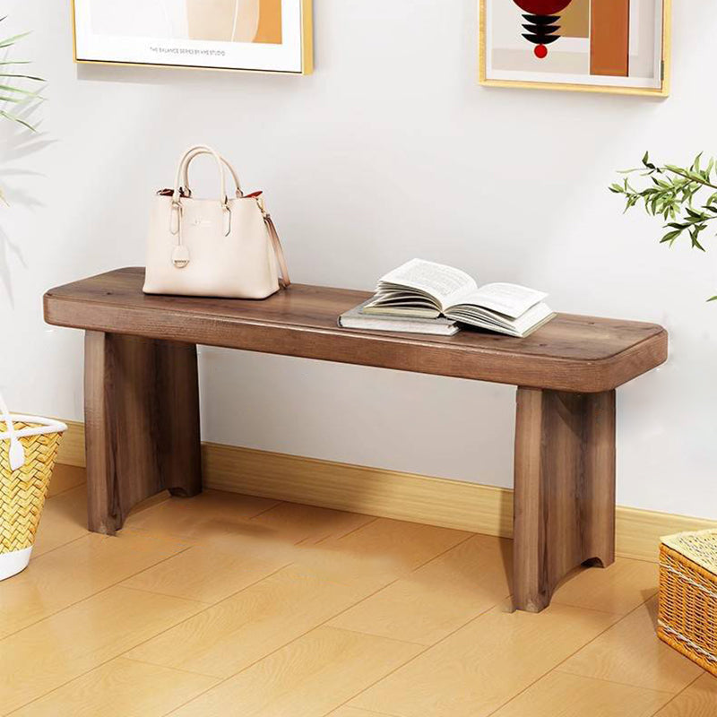 Vintage Solid Wood Shoe Bench with Walnut Storage for | Ridorn-Benches-Ridorn