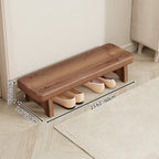 Vintage Solid Wood Shoe Bench with Walnut Storage for | Ridorn-Benches-Ridorn