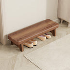 Vintage Solid Wood Shoe Bench with Walnut Storage for | Ridorn-Benches-Ridorn