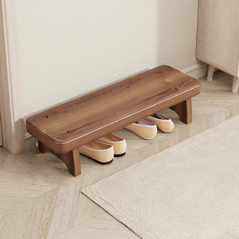 Vintage Solid Wood Shoe Bench with Walnut Storage for | Ridorn-Benches-Ridorn