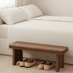 Vintage Solid Wood Shoe Bench with Walnut Storage for | Ridorn-Benches-Ridorn