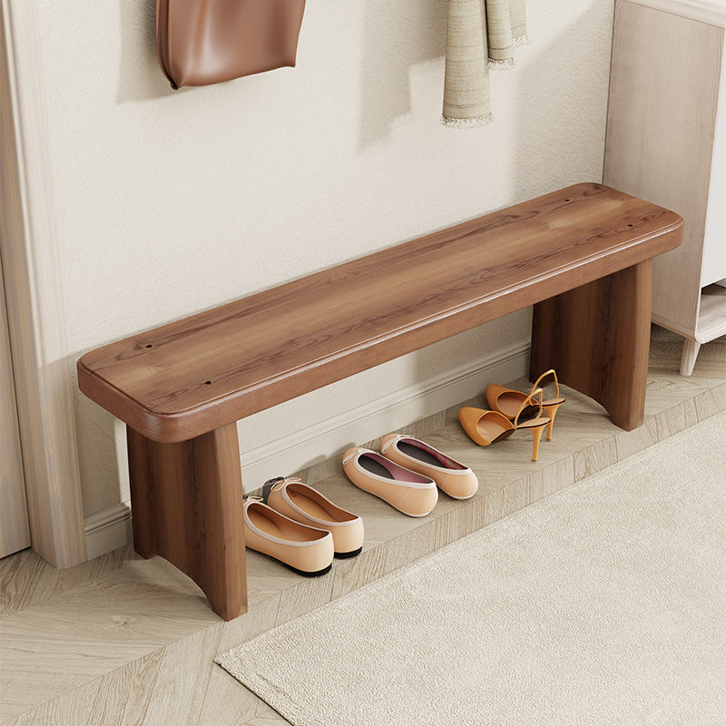 Vintage Solid Wood Shoe Bench with Walnut Storage for | Ridorn-Benches-Ridorn