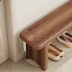 Vintage Solid Wood Shoe Bench with Walnut Storage for | Ridorn-Benches-Ridorn