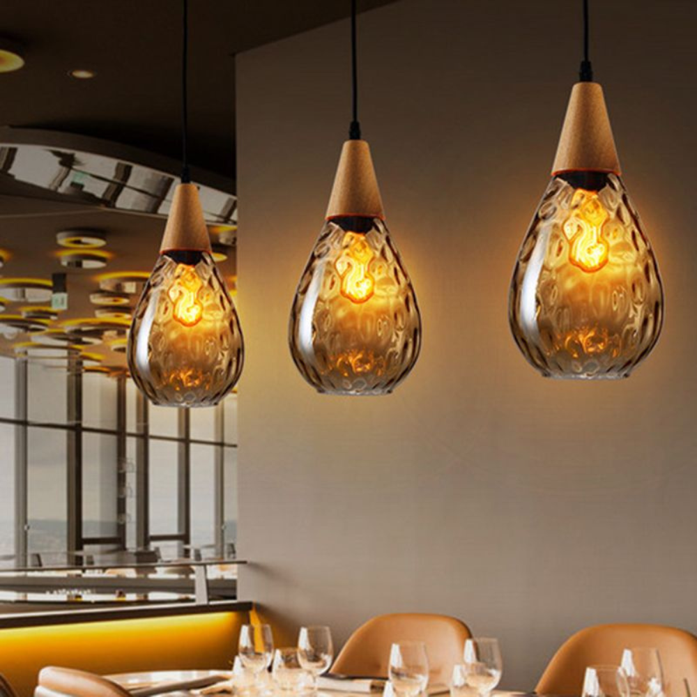 Vintage Teardrop Pendant Light | Classic Hanging Fixture for Dining Rooms and Kitchens-Pendant Lights-Ridorn